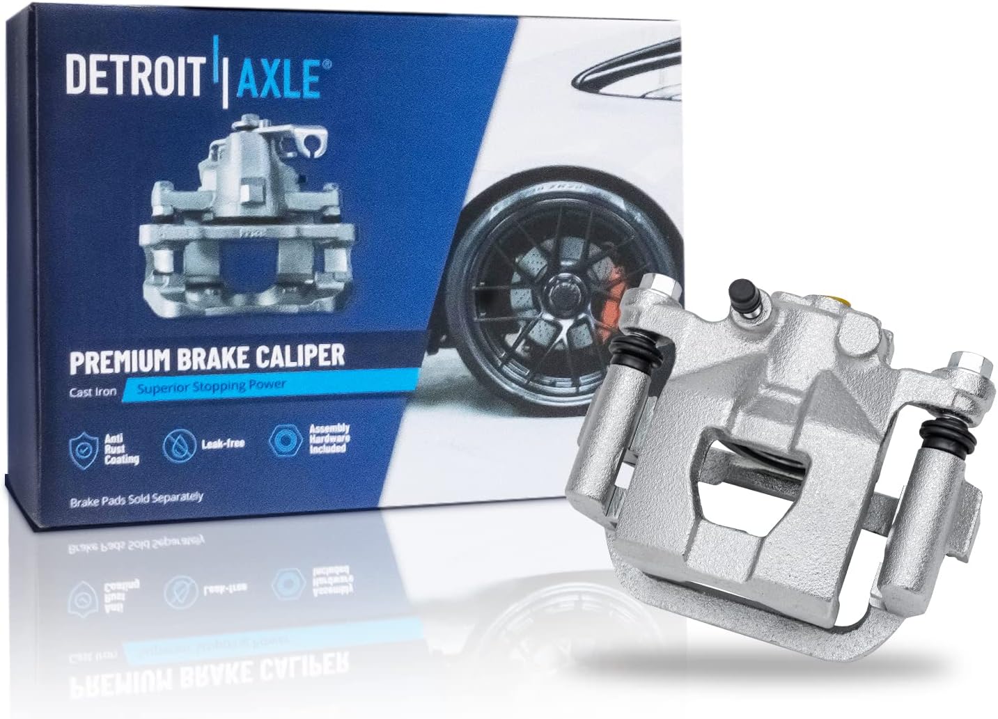 Detroit Axle - Rear Brake Kit for 2002-2018 Nissan Altima 2004-2008 Maxima Drilled Slotted Brake Rotors Brake Caliper Ceramic Brakes Pads 2005 2006 2007 Replacement [11.46 inch Rotors]
