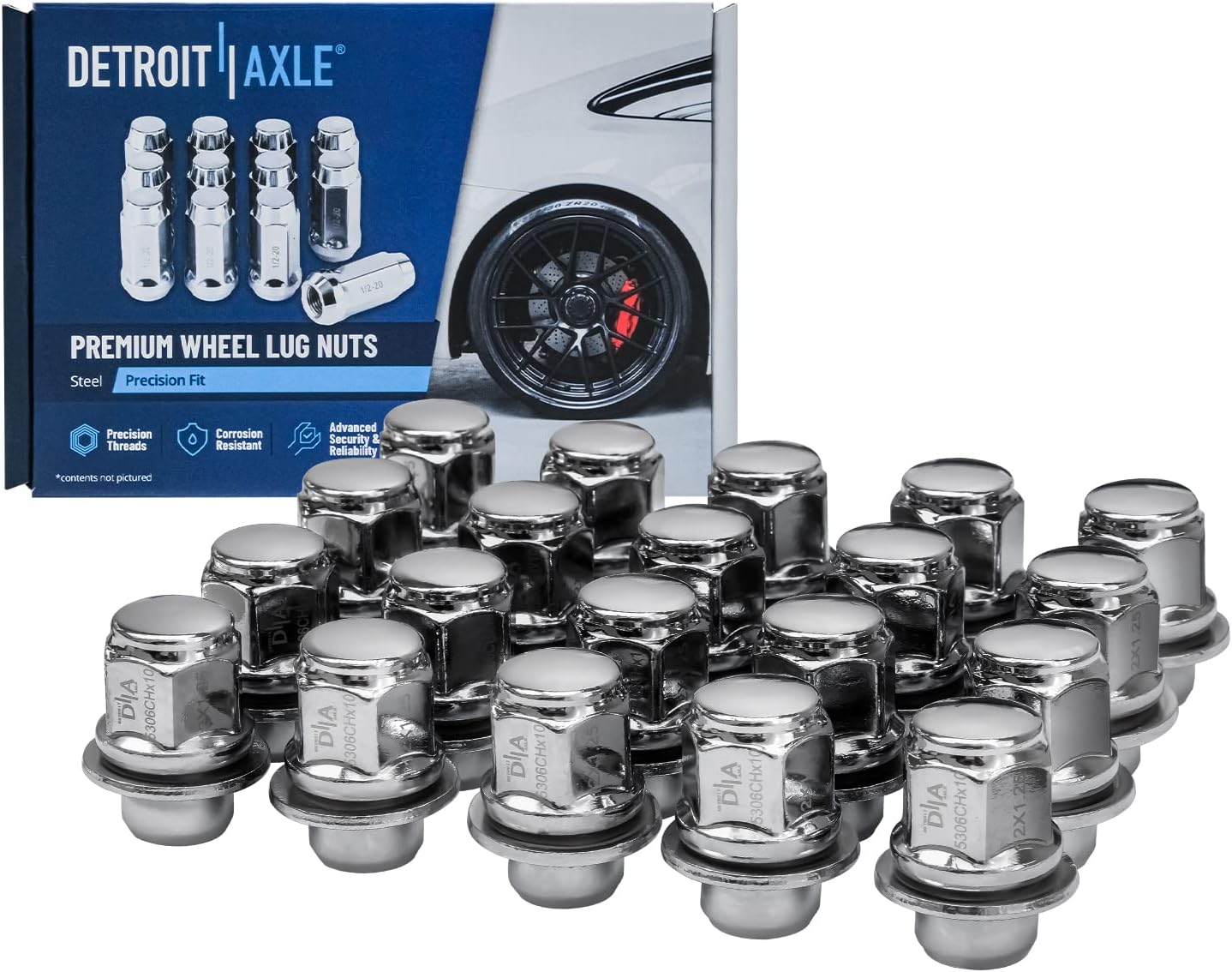 Detroit Axle - Wheel Bearing Hubs Brake Kit for 2007-2013 Nissan Altima, Brake Rotors Ceramic Brake Pads Wheel Bearing Hubs Wheel Lug Nuts Front Rear 2008 2009 2010 2011 2012 Replacement