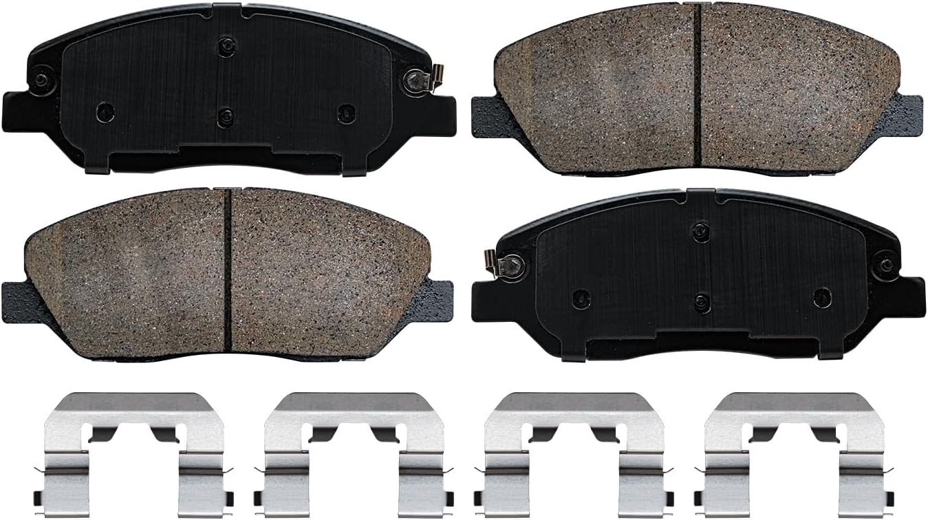 Detroit Axle - Front Brake Kit for 2007-2010 Hyundai Entourage, 2006-2014 Kia Sedona Replacement Brake Rotors Ceramic Brakes Pads