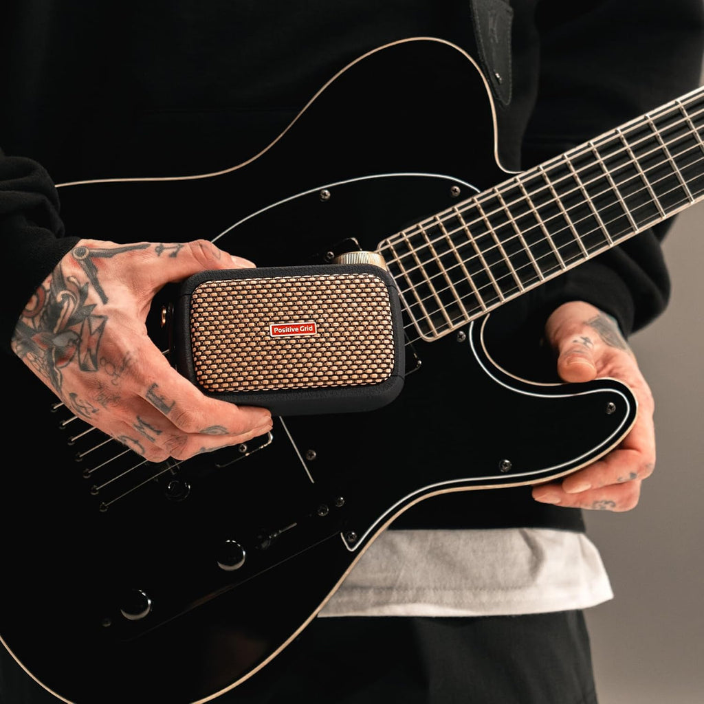 Positive Grid Spark GO + Carry Case Bundle – 5W Ultra-Portable Smart Guitar Amp & Bluetooth Speaker with Smart App for Electric Guitar, Acoustic or Bass