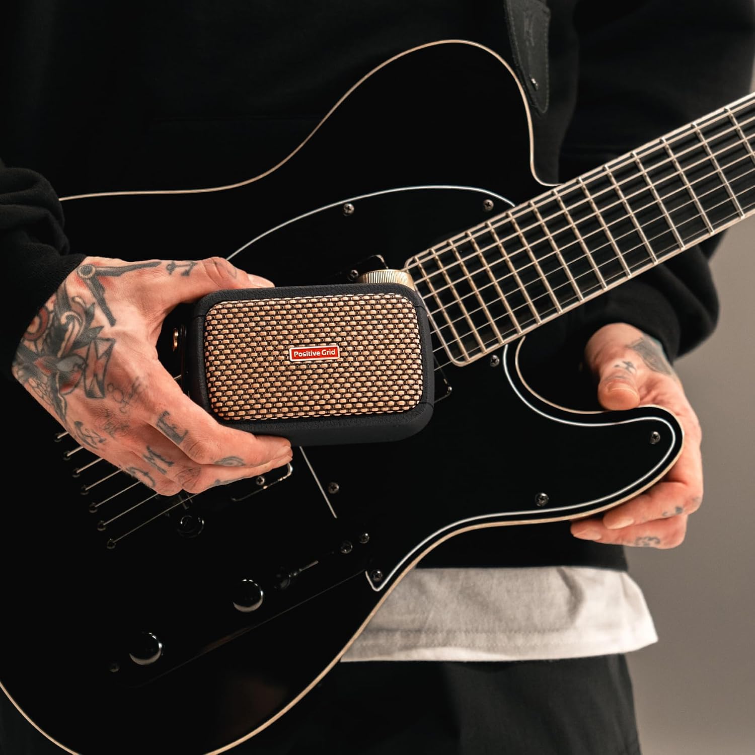 Positive Grid Spark GO + Carry Case Bundle – 5W Ultra-Portable Smart Guitar Amp & Bluetooth Speaker with Smart App for Electric Guitar, Acoustic or Bass