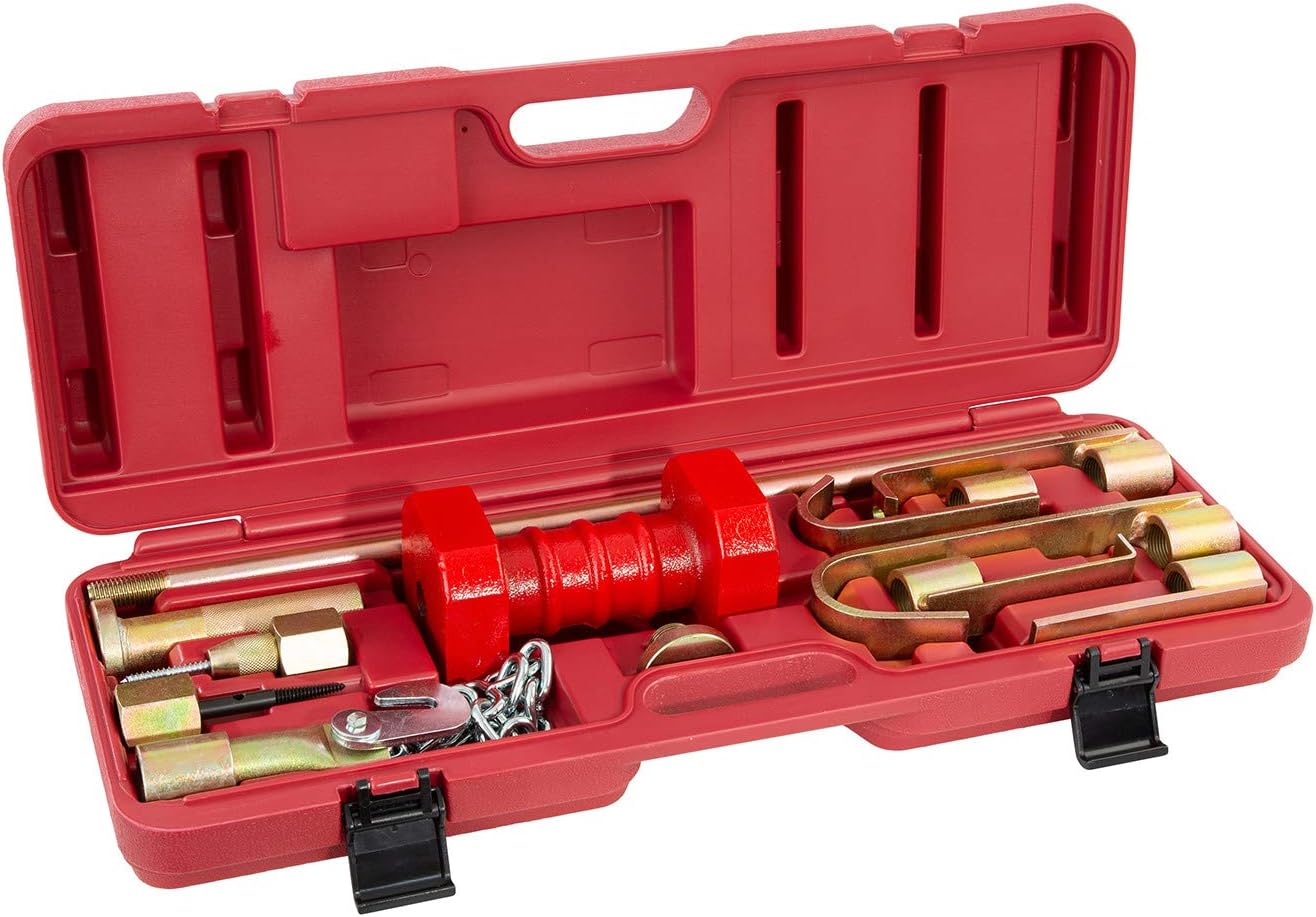 OEMTOOLS 25922 Dent Puller Kit, 10-Piece Drop Forged Steel Dent Removal Kit For Cars, Includes 10 lb. Slide Hammer, Hooks, Drivers, Fasteners, And Tools