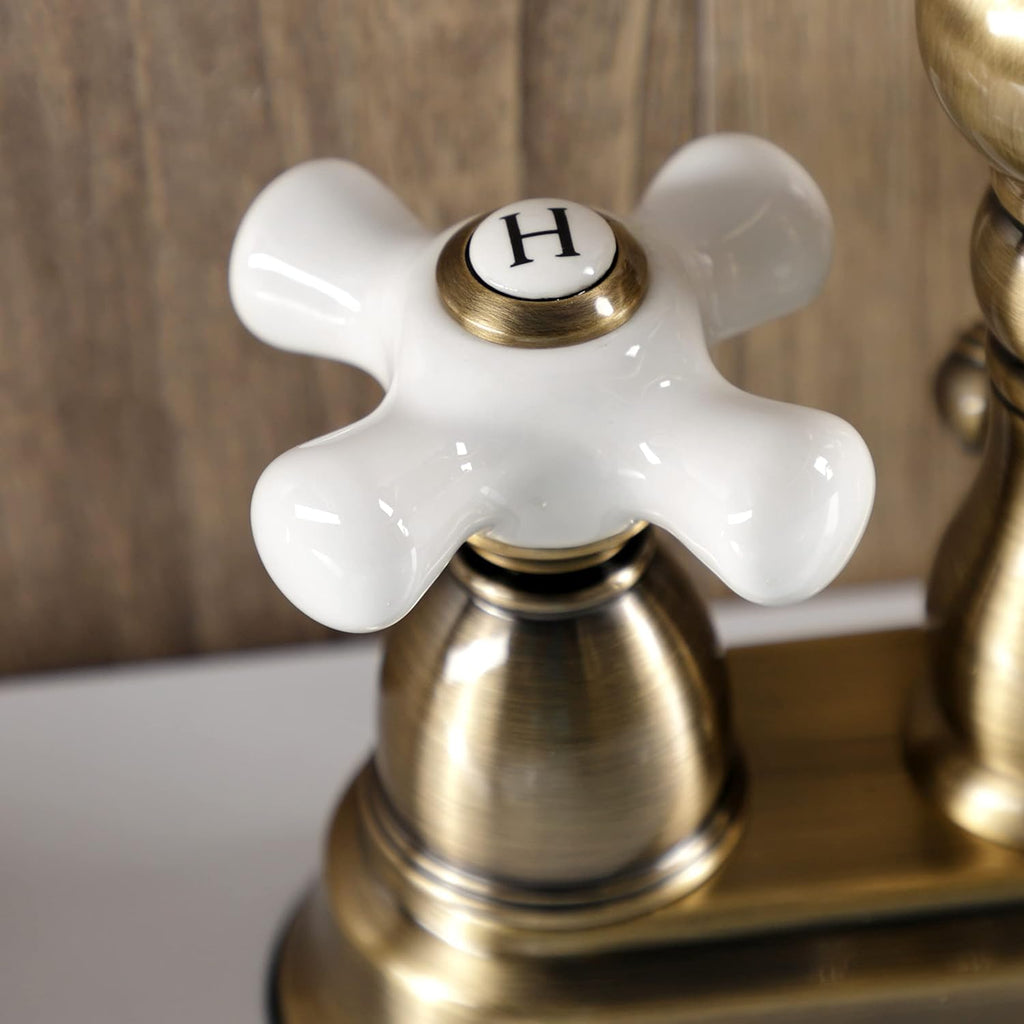 Kingston Brass KB1603PX 4 in. Centerset Bathroom Faucet, Antique Brass