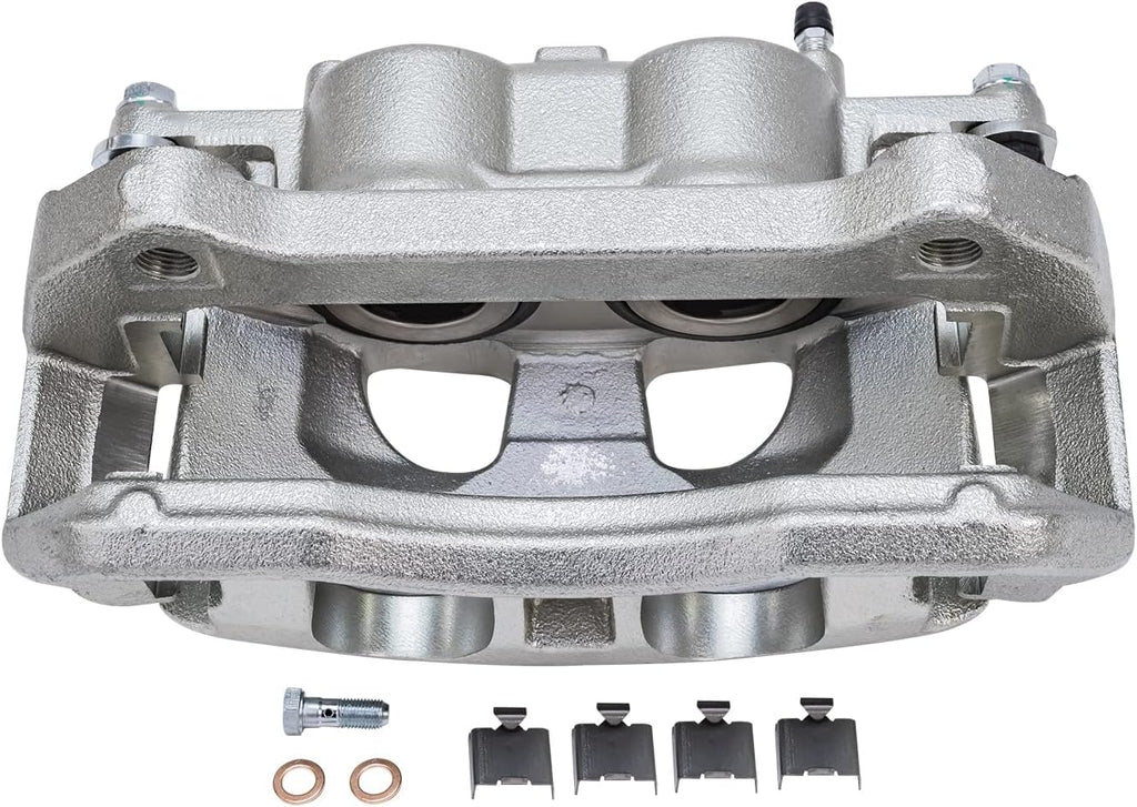 Detroit Axle - Front Brake Kit for Ford Expedition F-150 Lincoln Navigator Drilled & Slotted Brake Rotors Brake Caliper Ceramic Brakes Pads Replacement