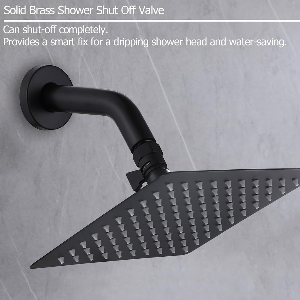 2 Handle Shower Faucet Set with Tub Spout Two Handles Tub Shower Faucet Set Bathtub Shower Faucet Combo Matte Black