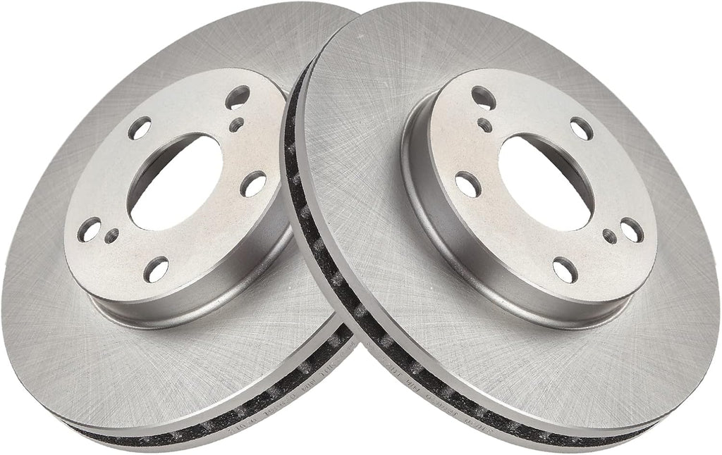 TRQ Front and Rear Brake Pad and Rotor Set Ceramic Vented Solid Rotors Compatible with 2000-2001 Lexus ES300 Toyota Camry