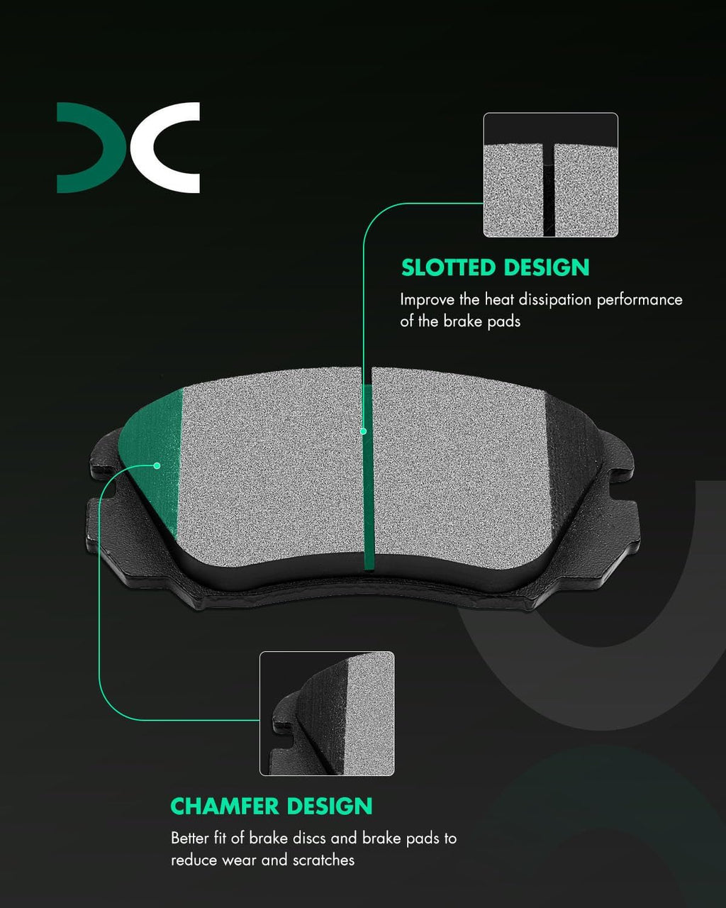 SCITOO Front 12.64' Brake Pads and Rotors Kits Fit For Buick Allure/LaCrosse/Regal,For Chevy Equinox/For Malibu/Impala/Malibu Limited,For GMC Terrain,For Saab 9-5