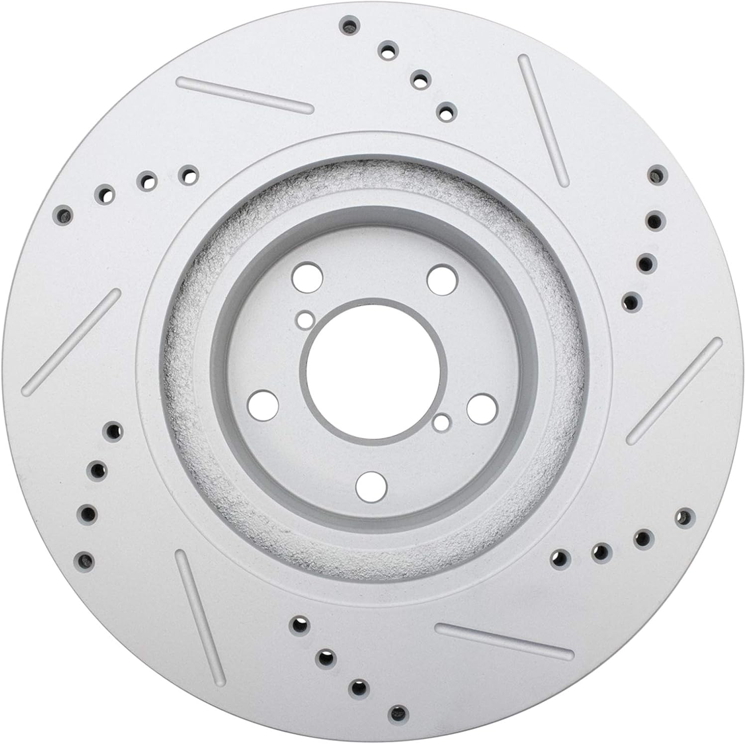 TRQ Front Brake Pad & Rotor Kit Premium G-Coated Ceramic Performance Slotted X Drilled Compatible with 13-16 Scion 11-19 Subaru 17-19 Toyota