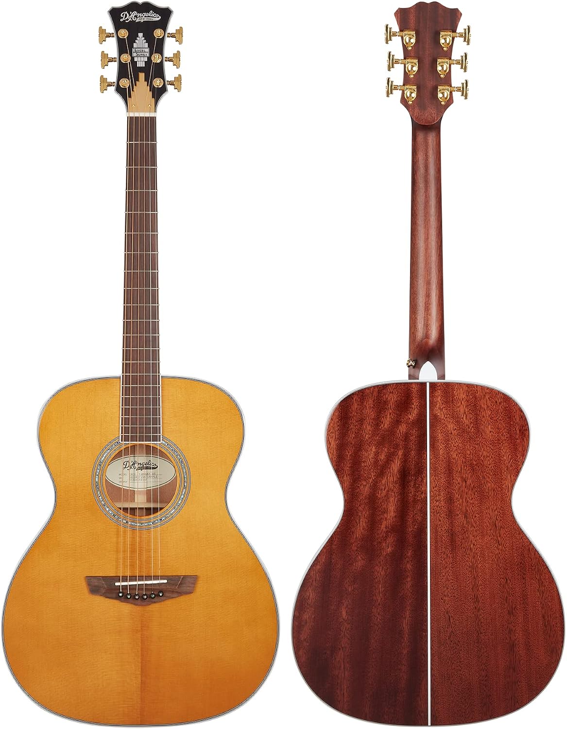 D'Angelico 6 String Acoustic-Electric Guitar, Right, Ocean Turquoise (DAEOMXTVNATGP)