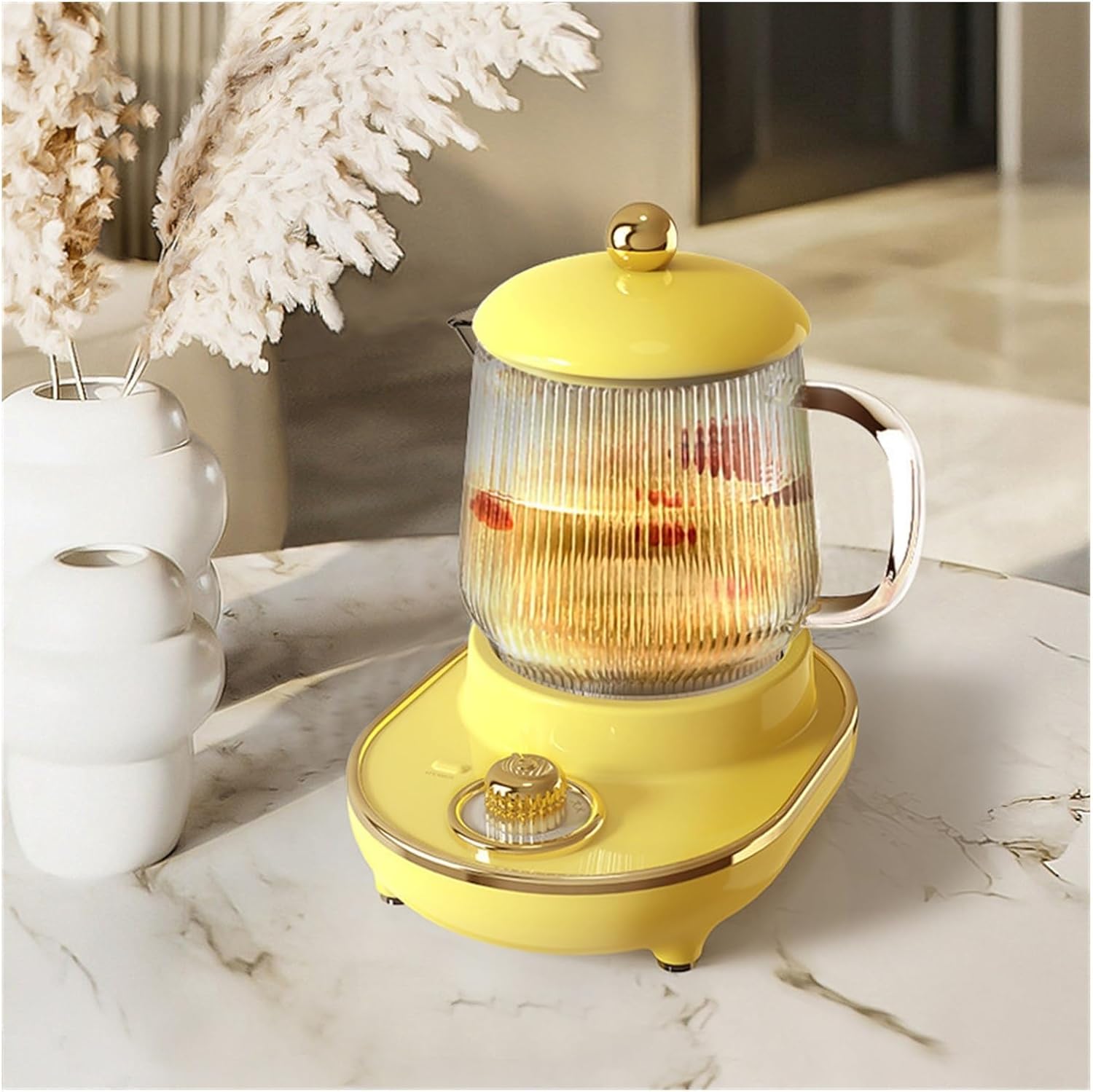 600Ml Glass Electric Kettle 220V Household Pot Automatic Electric Mini Water Kettle Cute Portable 400W Outdoor Tea Pot,for Tea and Coffee,Blue,A