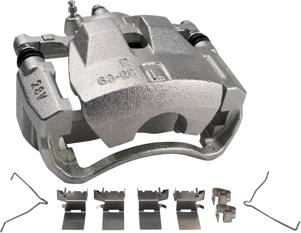 TRQ Front Brake Pad and Rotor Set Ceramic Vented Rotors Calipers Compatible with 2007-2012 Lexus ES350 2007-2011 Toyota Camry