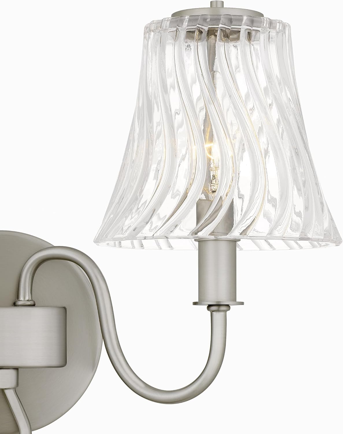 Quoizel McKinney Bath Vanity Light, 15.5 Inch 2-Light Bathroom Fixture, Brushed Nickel Modern Industrial Light, 60W Max, for Bathroom, Bedroom or Kitchen