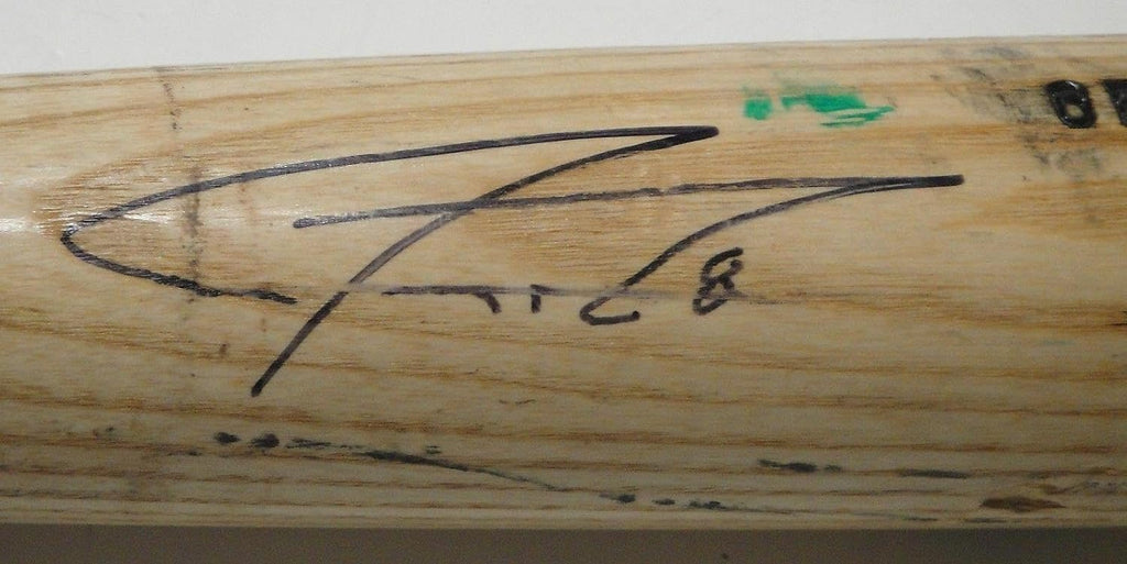Jeremy Reed Hand Signed Baseball Bat Game Used Seattle Mariners COA Cracked - MLB Game Used Baseballs