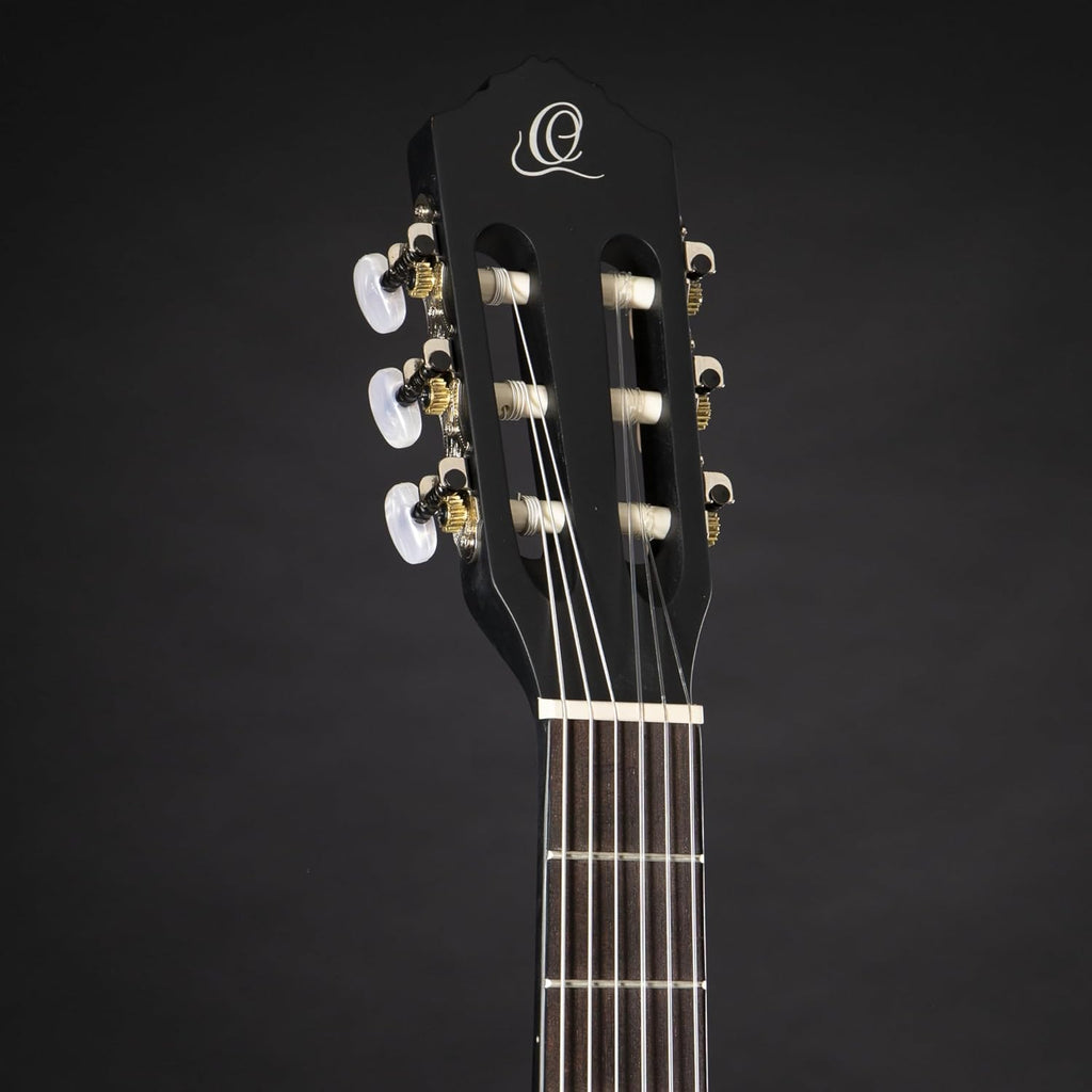 RCE125SN-SBK Family Series Thinline Acoustic Electric Nylon Classical 6-String Guitar w/Free Bag