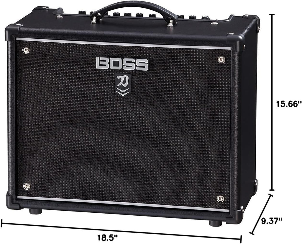 Boss Katana-50 Gen 3 50-Watt 1x12-Inch Guitar Combo Amplifier Bundle with Gearlux Instrument Cable and Picks