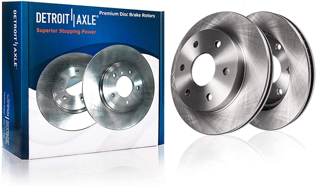 Detroit Axle - Front Brake Kit for 2010-2021 Lincoln Navigator Ford Expedition 2010-2020 F-150 2011 2012 2013 2014 2015 2016 2017 2018 2019 Replacement Disc Brake Rotors Ceramic Brakes Pads
