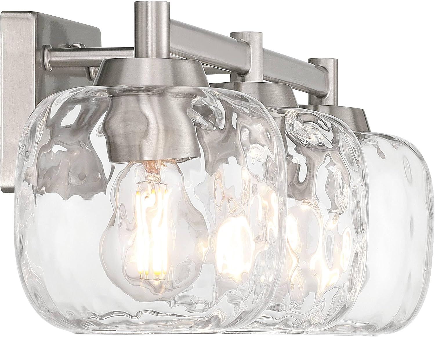 Possini Euro Design Possini Euro Mio 23' W Brushed Nickel Water Glass 3-Light Bath Light