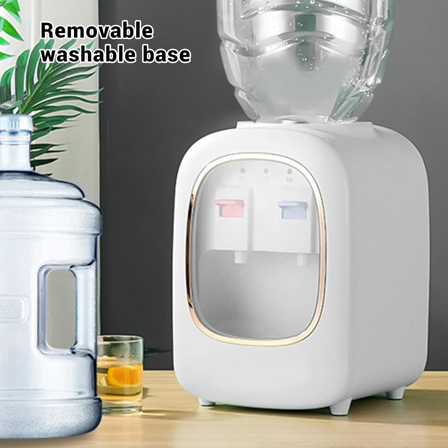 Yosoo Hot Cold Water Dispenser, Professional Dual Use Safe Efficient Small Countertop Water Cooler for Home and Office Stainless Steel Liner Heating