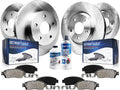 Detroit Axle - Brake Kit for 04-07 Toyota Highlander Replacement 2004 2005 2006 2007 Disc Brake Rotors Ceramic Brakes Pads Front and Rear