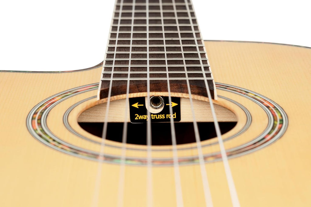 Ortega Guitars 6 String Family Series Pro Left-Handed Solid Top Acoustic-Electric Nylon Classical Guitar w/Bag, Full (RCE141NT-L)