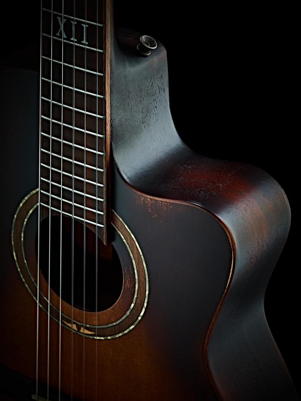 Ortega Guitars 6 String Private Room Distressed Suite Solid Top Slim Neck Acoustic-Electric Nylon Classical Guitar w/Bag, Right (DSSUITE-C/E)
