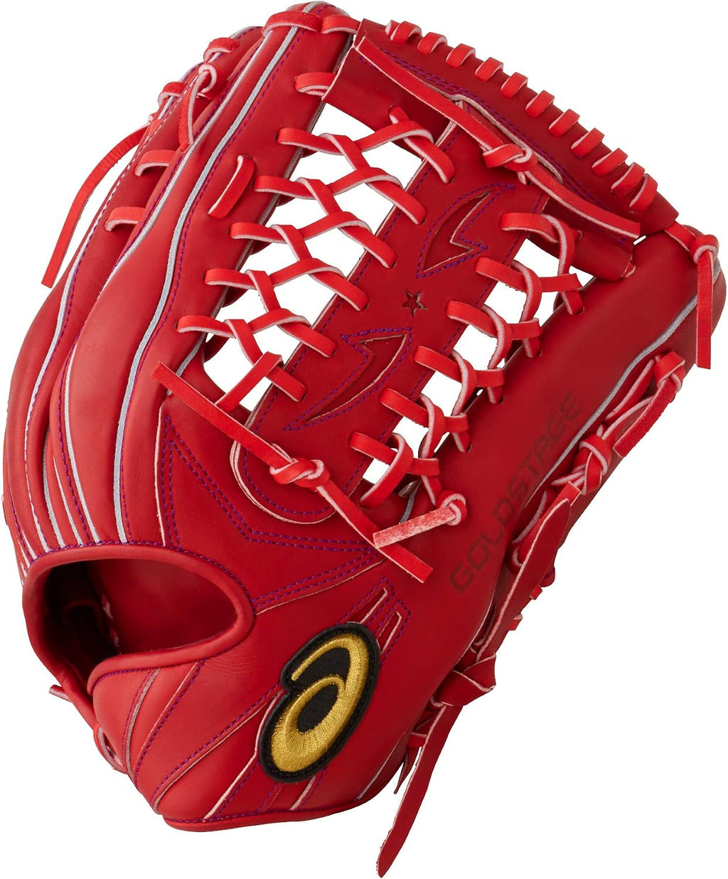 ASICS 3121A540 Gold Stage Baseball Hard Grub for Outfielders, LH (Right Throw), RH (for Left Throw), Size 12, Compatible with High School Baseball Rules, F Brown