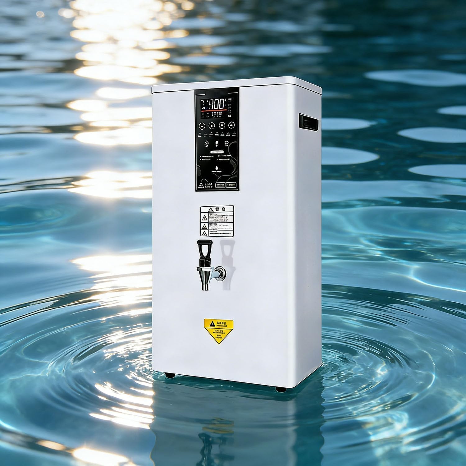 Wall-Mounted Commercial Hot Water Dispenser Instant Heating Electric Water Boiler with LED Intelligent Control Panel,Built-in Filter and Non-Drip Faucet,for Cafe,Office,Home White-60L