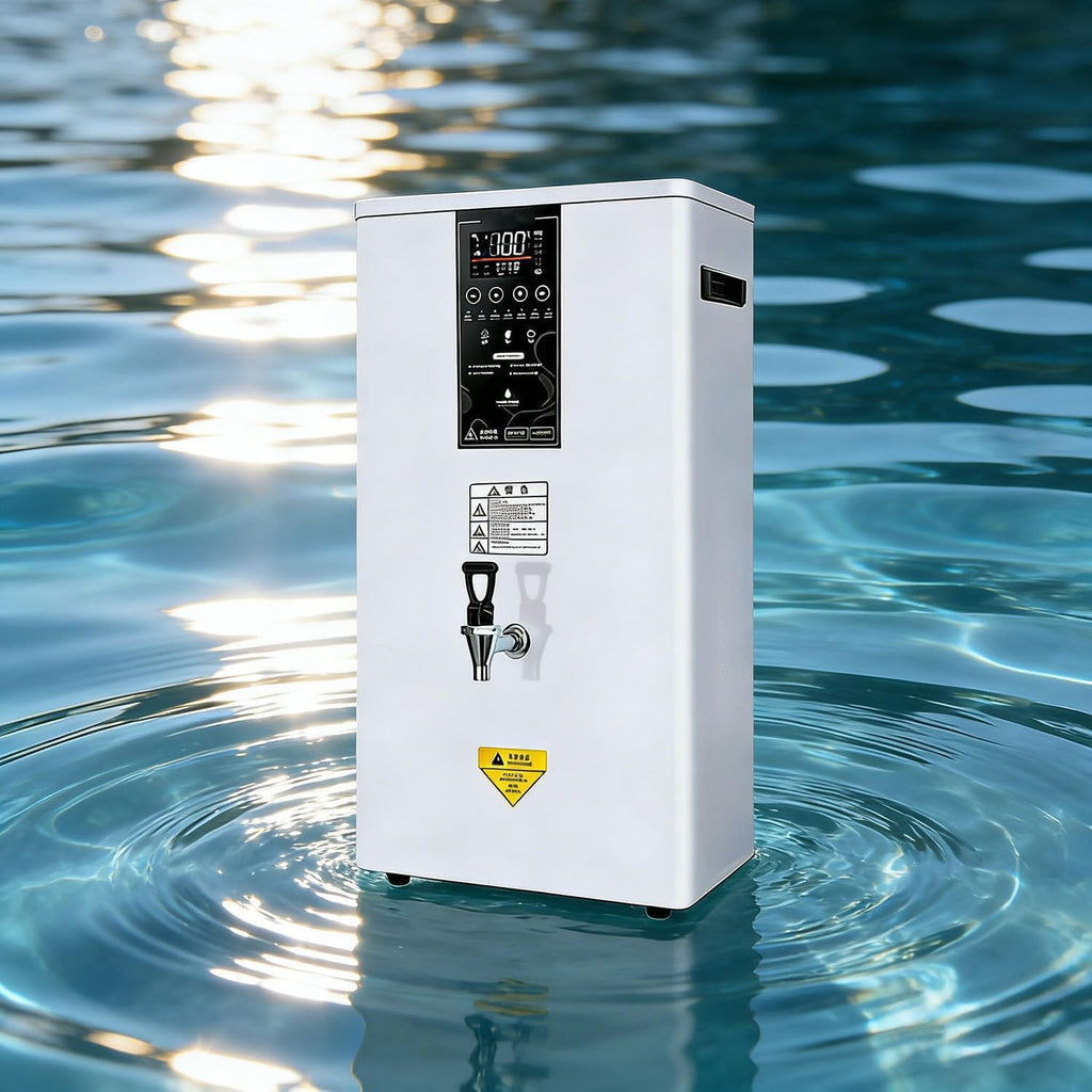 Wall-Mounted Commercial Hot Water Dispenser Instant Heating Electric Water Boiler with LED Intelligent Control Panel,Built-in Filter and Non-Drip Faucet,for Cafe,Office,Home White-50L
