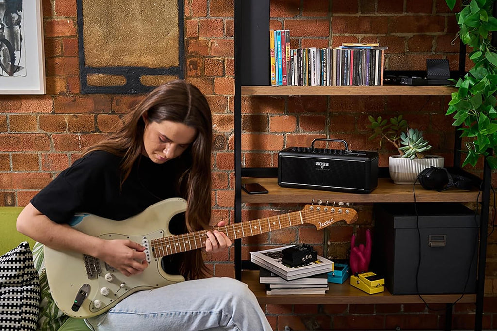 BOSS Katana-Air | Wireless Compact Desktop Amplifier for Guitar, Bass & Acoustic-Electric Guitar & Bass | 5 Amp Characters | Acclaimed Katana Amp & Effect Tones | WL-T Transmitter with Motion Sensing