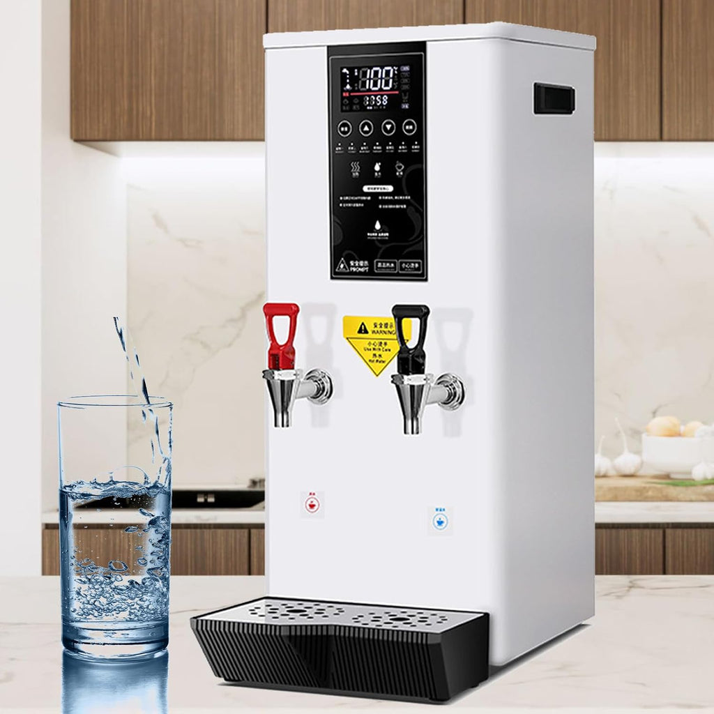 Countertop Water Dispenser 45L Step-Heating Boiling Water Machine with Hot Cold and Cool Water Dual Filtration, Electric Water Boiler for Tea Coffee Restaurant Hotel Office