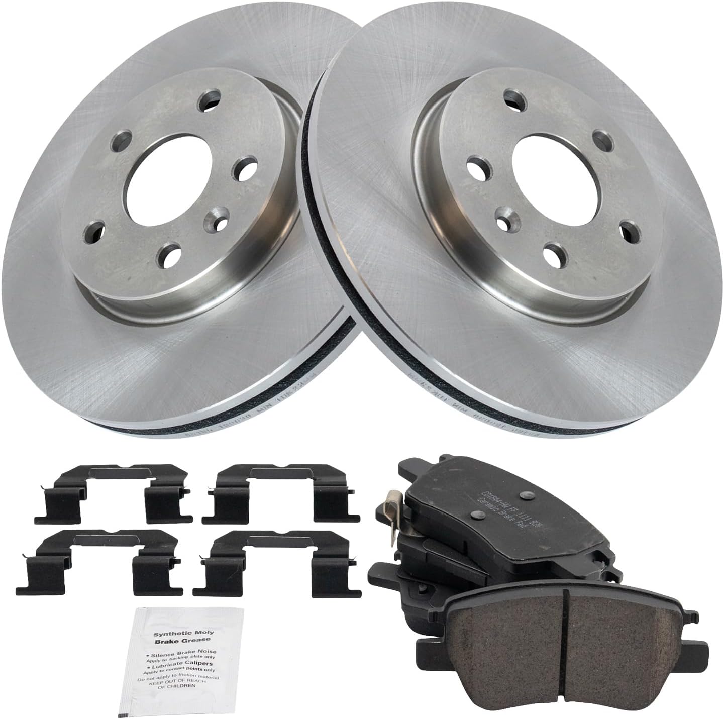 TRQ Front Brake Pad and Rotor Set Ceramic Compatible with 2017-2021 Chevrolet Bolt EV 2016-2019 Cruze 2016-2019 Volt