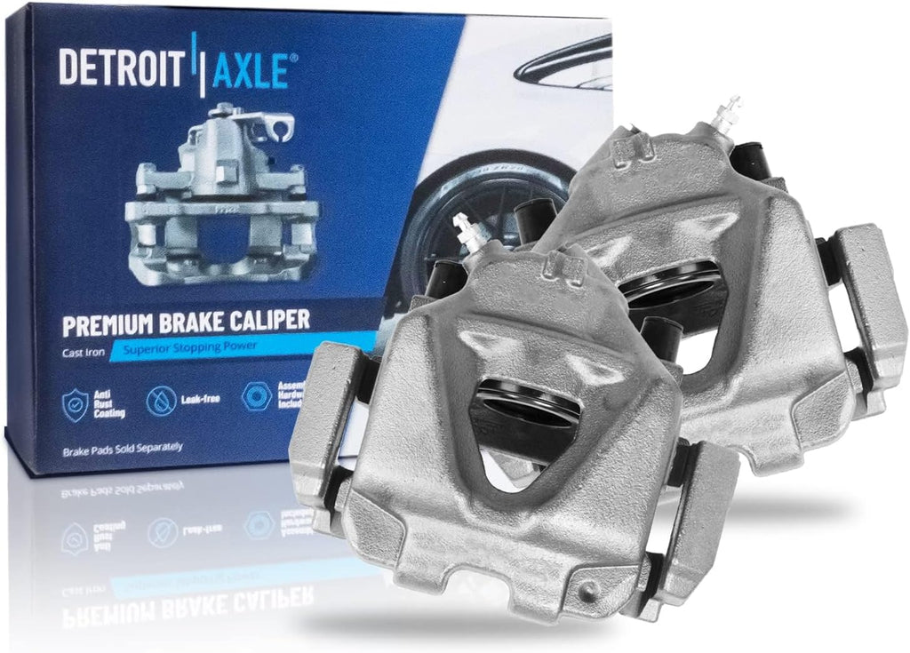 Detroit Axle - Brake Kit for 2013-2015 BMW X1, 2010-2013 328i 328i xDrive, Front Rear Drilled Rotors Brake Pads + 2 Front Brakes Calipers w/Bracke - 12pc Set