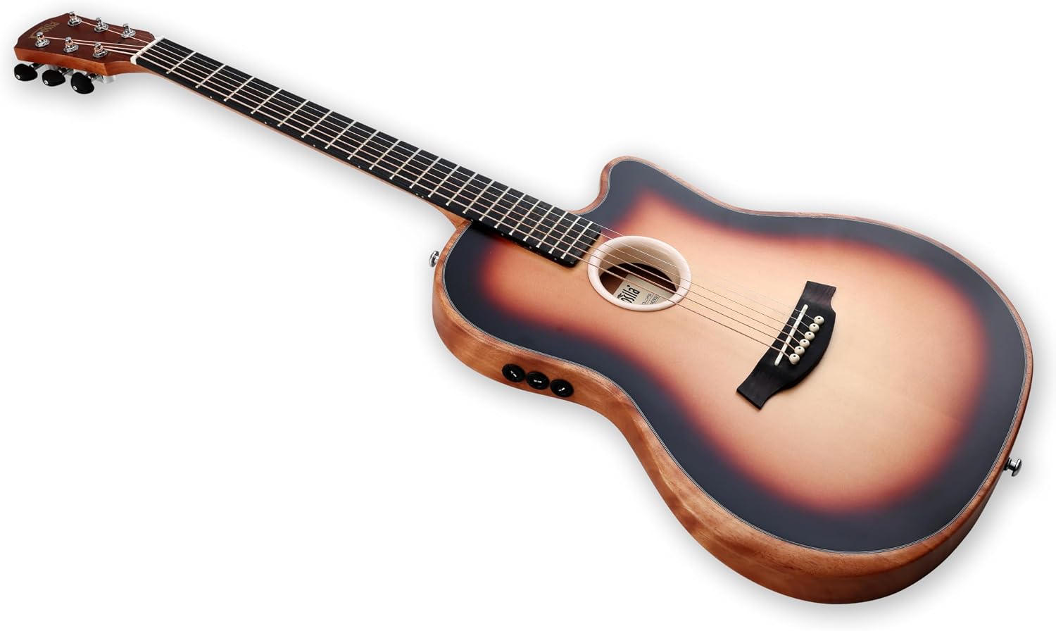 Electronic Acoustic Guitar SILENT GUITAR Travel Portable Guitars Solid Cedar top Okoume body