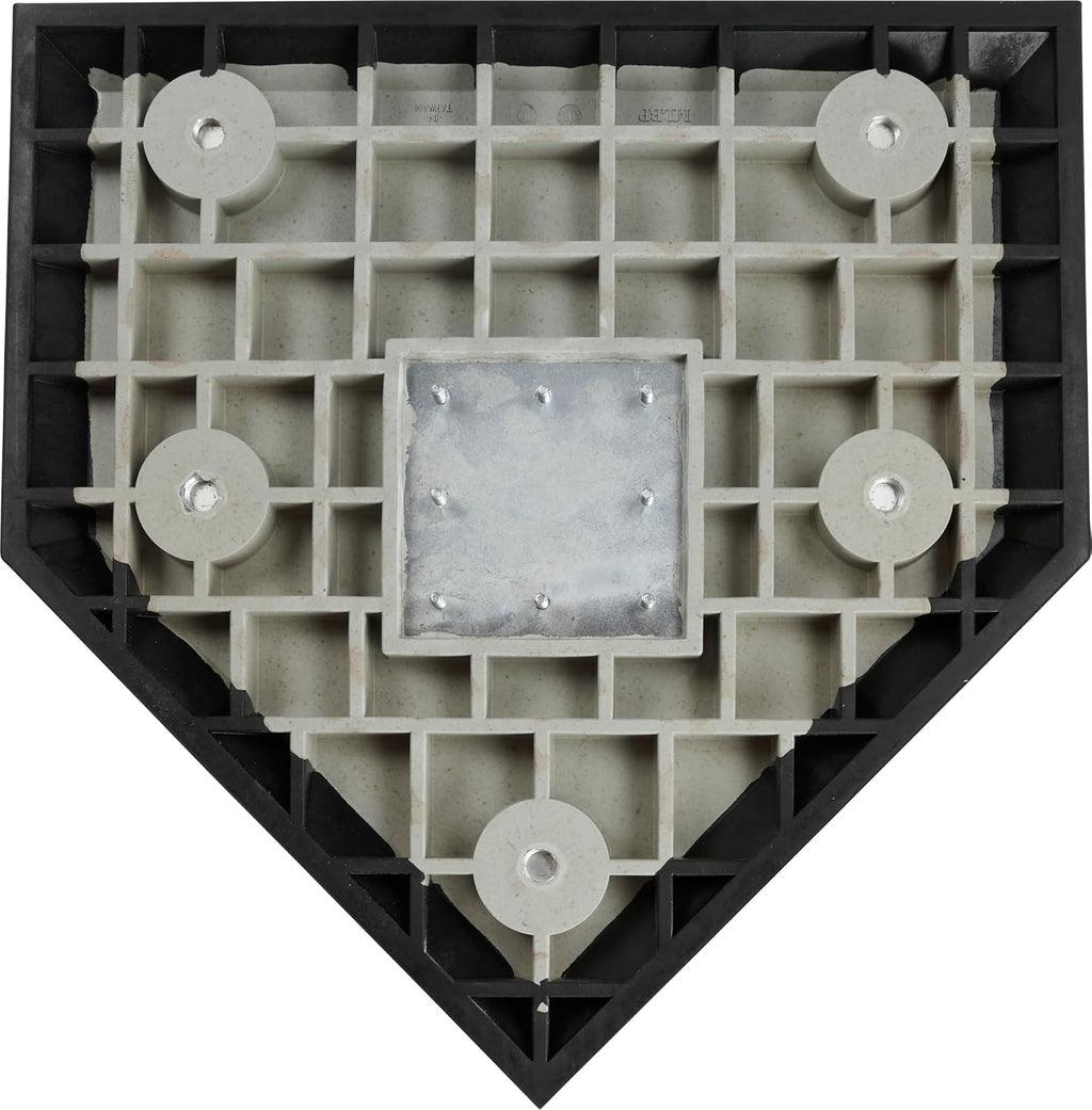 Rawlings | Hollywood PRO Style Home Plate | Baseball/Softball | Authentic MLB Collection | Spiked/Bury-All/Turf Option