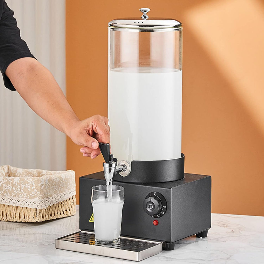 Electric Insulated Drink Dispenser, Beverage Dispenser with Spigot for Hot Tea, Coffee, Cold Milk, Water, Juice, Cafeteria,Transparent style-7L