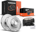 A-Premium 10.83 inch (275mm) Front Vented Disc Brake Rotors + Ceramic Pads Kit Compatible with Select Ford Models - Focus 2008-2011, 6-PC Set