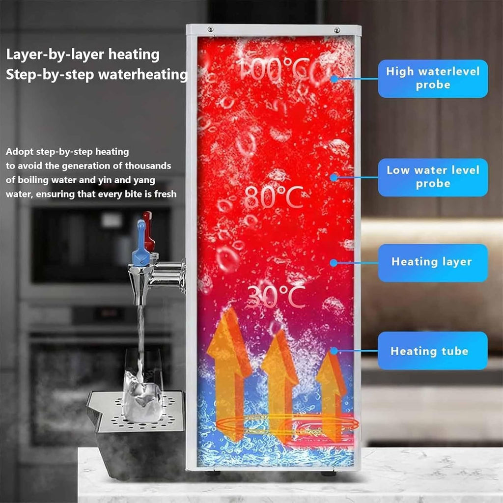 3000W Commercial Water Heater,Professional Electric Hot Water Dispenser, with Touchscreen/Built-in Water Purifier (50L)