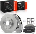 A-Premium 10.87 inch (276mm) Front Vented Disc Brake Rotors + Ceramic Pads Kit Compatible with Select Chevrolet Models - Cruze 2016-2019, Volt 2016-2019, Bolt EV 2017-2021, 6-PC Set