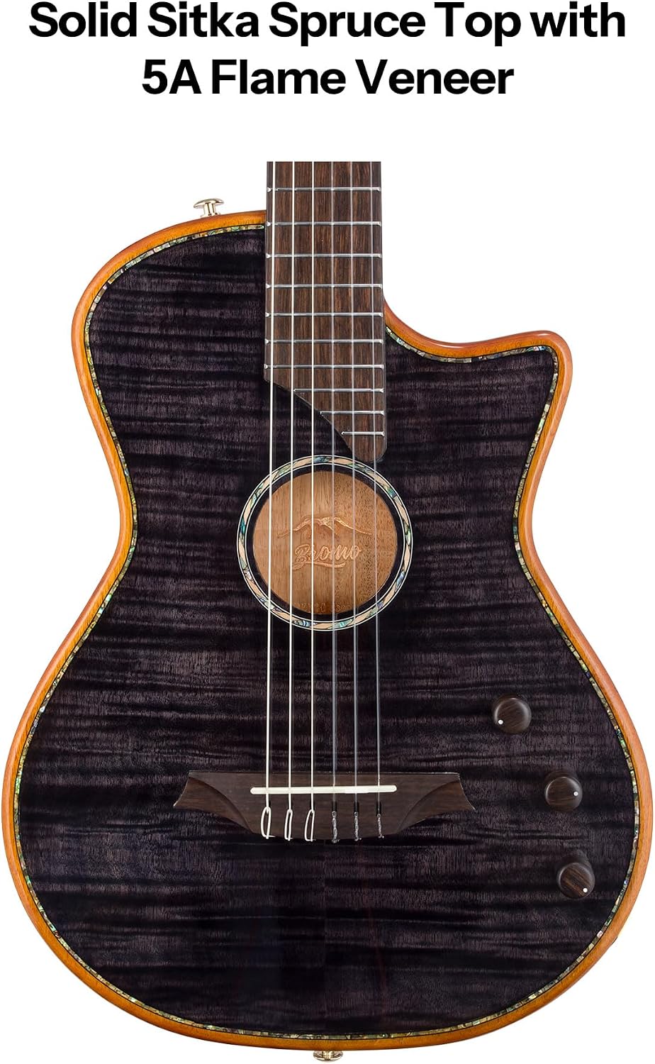 Bromo Ben 2C TBK Fusion Nylon String Electric Guitar