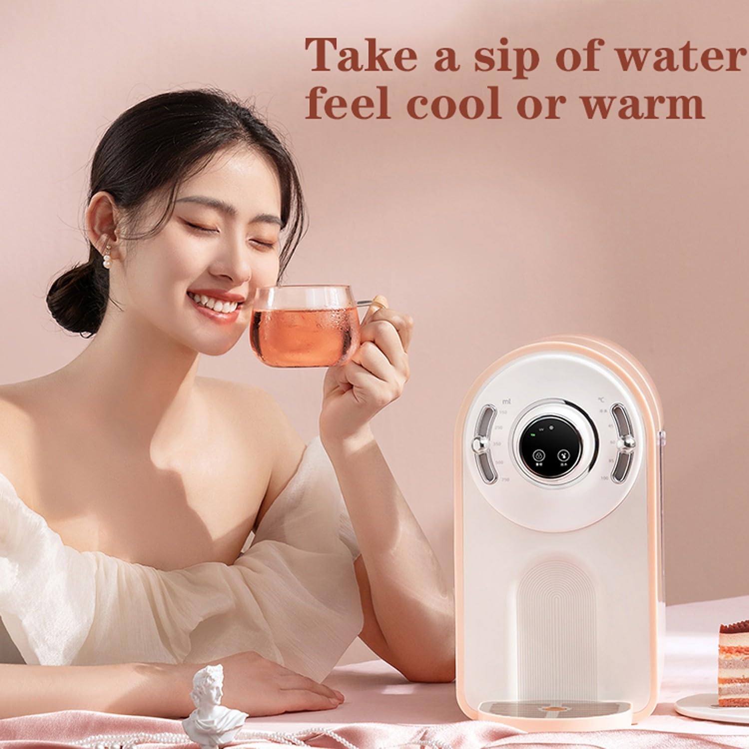 instant hot water dispenser Retro-style cooling and heating dual-purpose household desktop smart 3.2L capacity