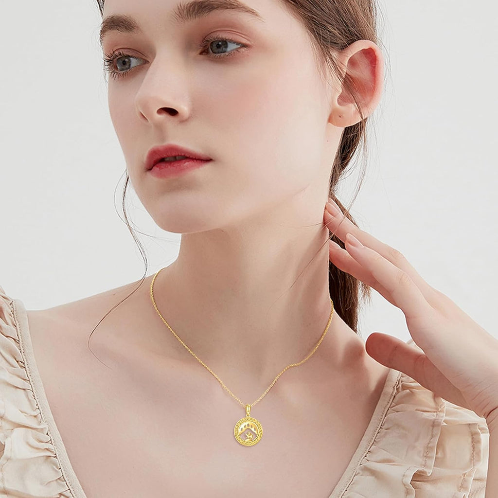 KECHO Christmas Gifts 14k Solid Gold Animals Necklace for Women Giraffe Bee Elephant Ladybug Koala Axolotl Horse Unicorn Cat Necklaces Pendant Jewelry Mothers Day Birthday for Mom Wife Friends