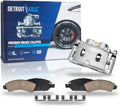 Detroit Axle - Front Brake Kit for 2008-2018 Chevy Silverado 1500 GMC Sierra 1500, Tahoe Avalanche, Yukon XL Suburban Express Savana 1500, Cadillac Escalade, Right Brake Caliper, Ceramic Brakes Pads