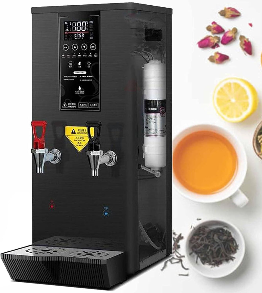 Commercial Instant Water Dispenser, 3000 w Desktop Electric Hot Water Boiler, 60°C to 100°C Adjustable, Automatic Hot Water Pot Digital Control Panel/Auto Temperature Control Black