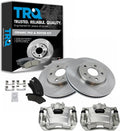 TRQ Front Brake Pad and Rotor Set Ceramic Vented Rotors Calipers Compatible with 2011-2015 Chevrolet Cruze 2016 Cruze Limited 2012-2017 Sonic