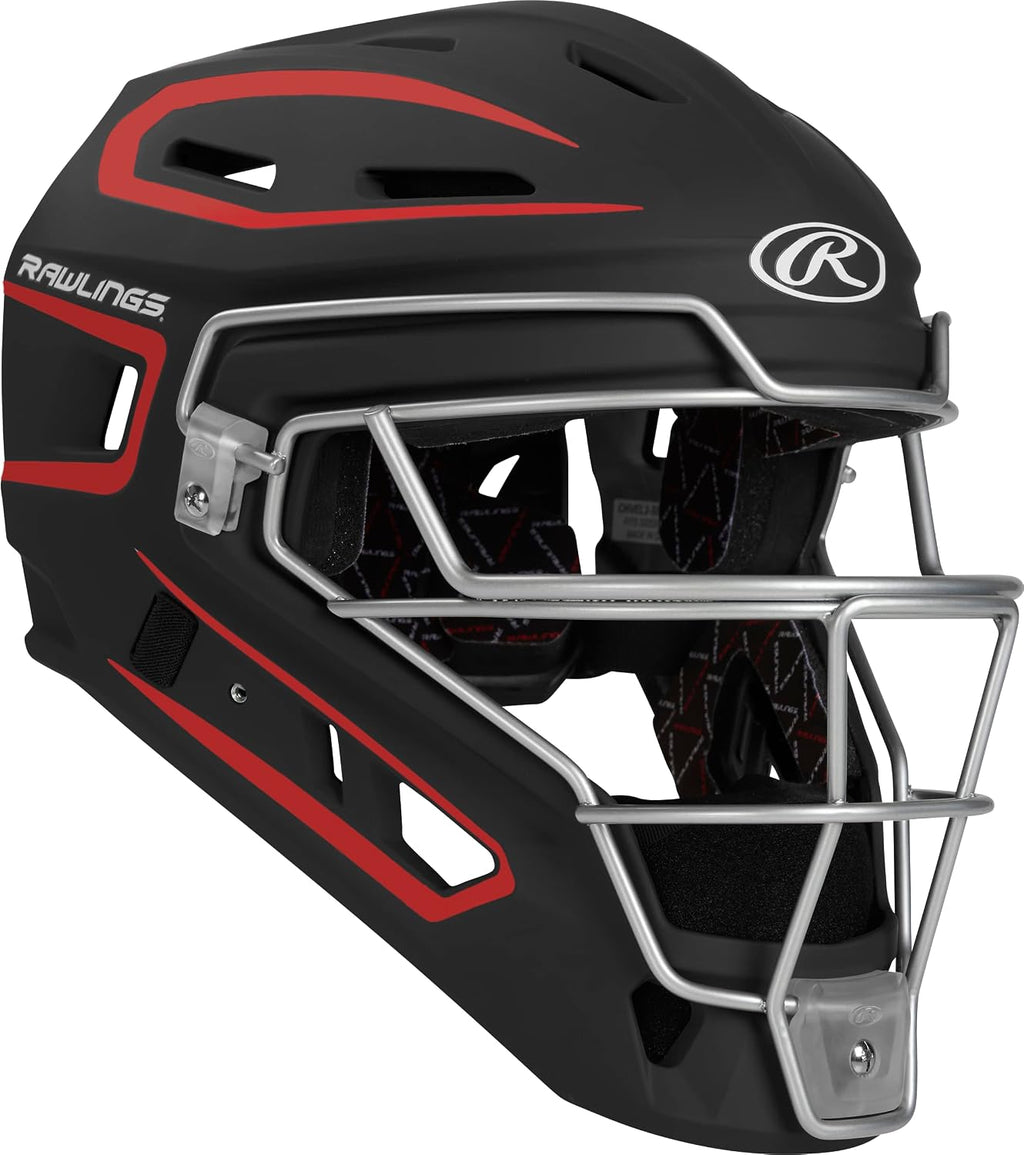 Rawlings | Velo 2.0 Catcher's Helmet | Baseball | Junior & Senior Sizing | Multiple Colors