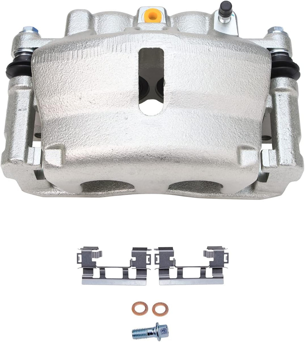 Detroit Axle - Front Brake Kit for Buick Enclave Chevrolet Traverse GMC Acadia Limited Saturn Outlook, Drilled & Slotted Brake Rotors Ceramic Brake Pads Brake Caliper Replacement