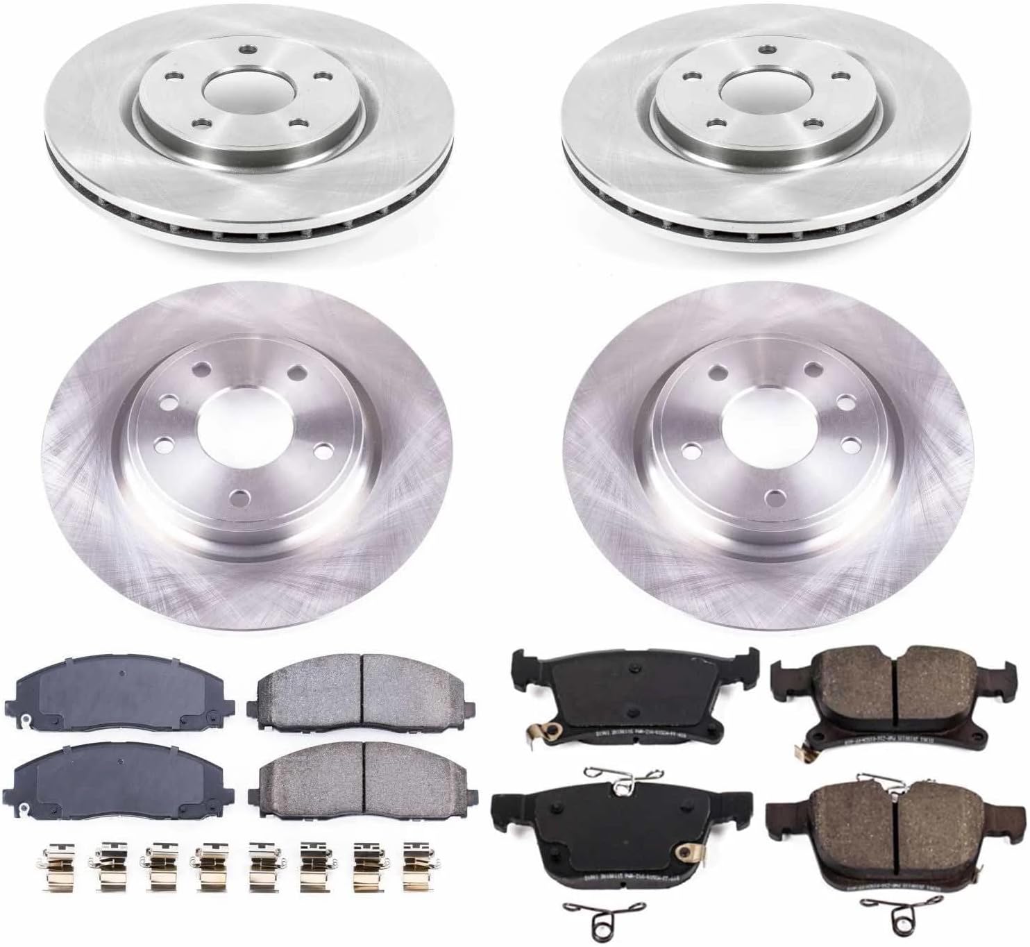 PowerStop Front and Rear Brake Kit for Chrysler Pacifica 2017-24 | Chrysler Voyager 2020-24 - Z17 Ceramic Brake Pads & Disc Rotors Replacement, KOE7841