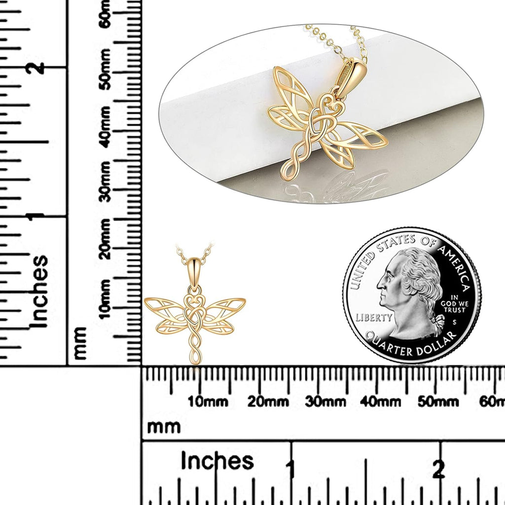 KECHO 14K Gold Red Cardinal/Hummingbird/Ladybug/Dragonfly Necklace Gifts for Women Pendant Memorial Jewelry