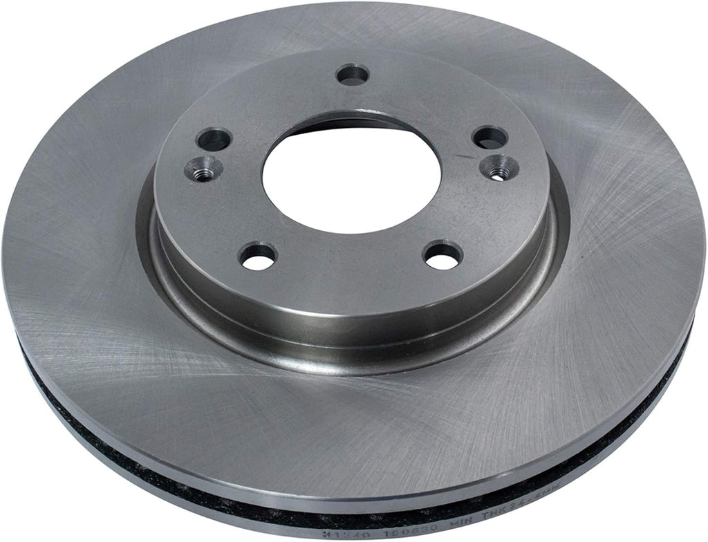 TRQ Front and Rear Brake Pad and Rotor Set Ceramic Vented Solid Rotors Compatible with 2001-2006 Hyundai Santa Fe