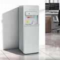 Bottom Loading Water Cooler Dispenser for 3 or 5 Gal Bottles Hot, Cold & Room Water 3 Temperature Settings Water Dispenser with Child Lock Cooling 50°F-59°F for Home Use(Silver 2)